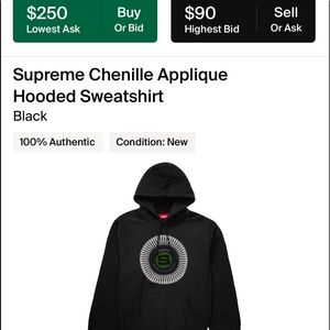 Supreme hoodie brand new with stickers